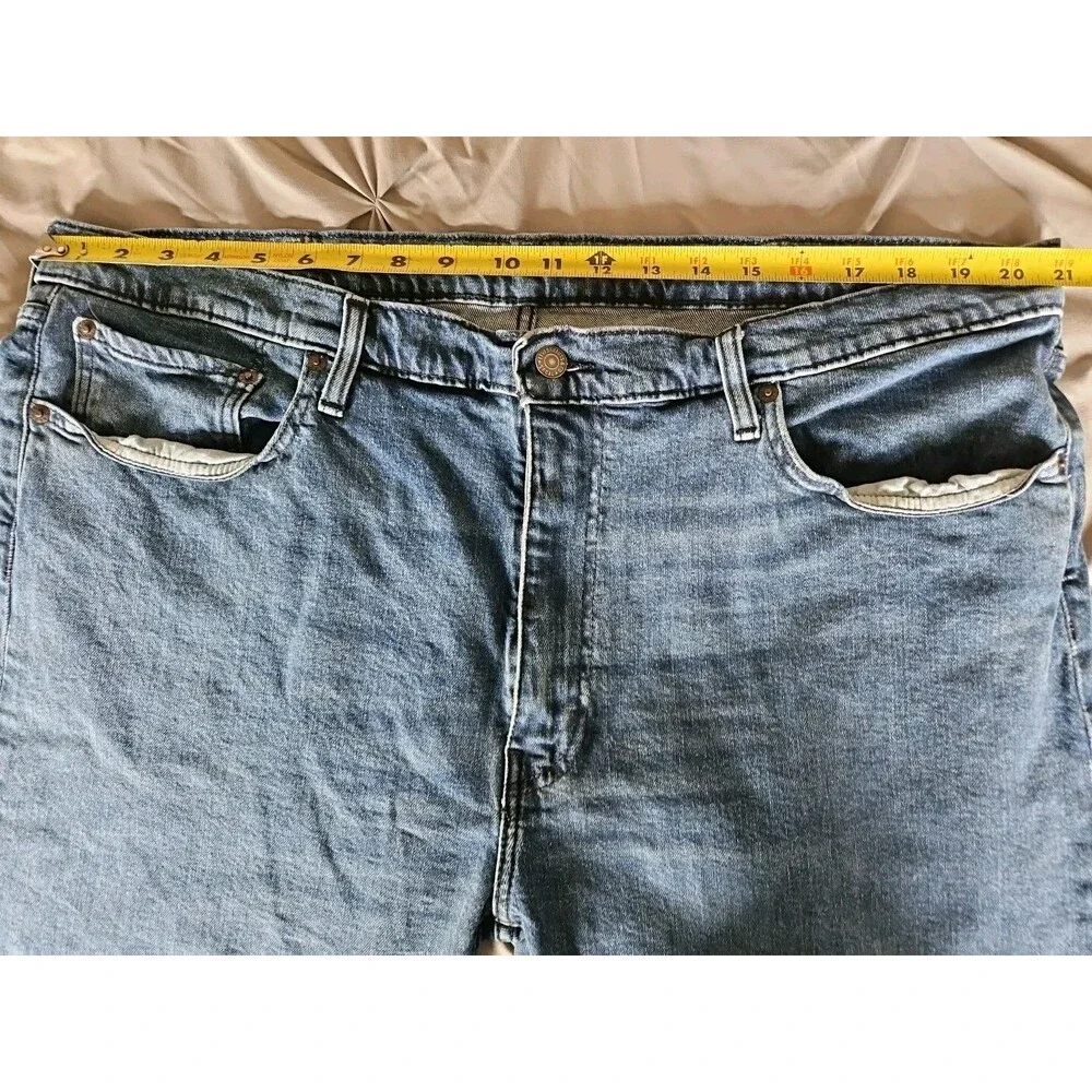 Levi's 502 Premium Jeans Tapered Big E Men's Size 42x30 Medium Wash